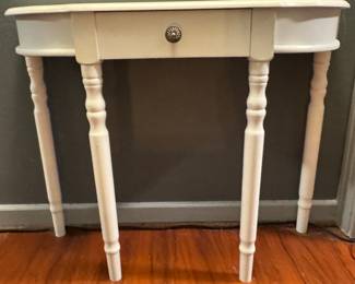 #55 -$100 - cream hall table 35x11x30	