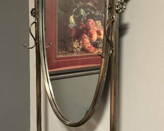 $150-Wall hanging mirror with drawer - iron 