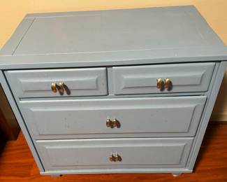 #38 - $190 blue chest 4 drawers 30x18x30	