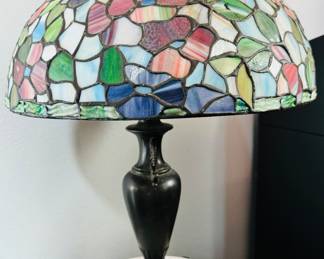 #13 - $48 Lamp faux stain glass 26T	