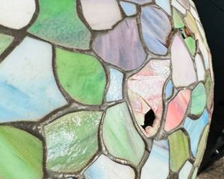 #13 - $48 Lamp faux stain glass 26T	