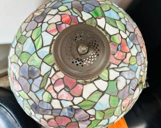 #13 - $48 Lamp faux stain glass 26T	