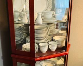 #35 - $195 Corner curio cabinet 6 shelves 30x16x72	