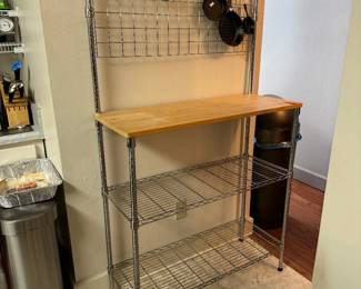 #3- $90
Kitchen rack shelve / wood top 36x14x63