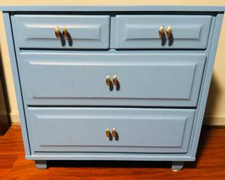 #38 - $190 blue chest 4 drawers 30x18x30	