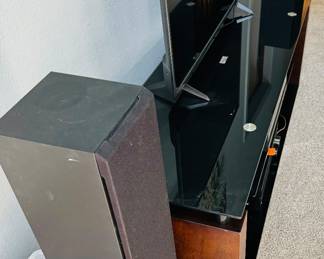 #17 $80 - Smokey glass TV Console 60x18x22	