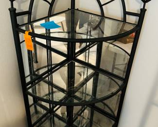 #28 - $90 Black metal corner shelve 25Wx18x24	
