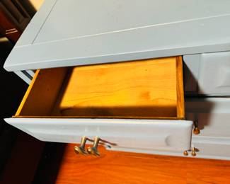 #38 - $190 blue chest 4 drawers 30x18x30	