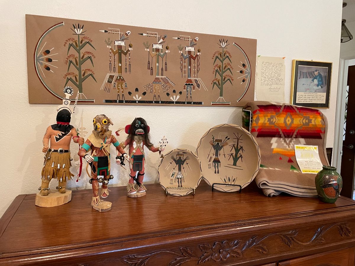 Navajo Kachina dolls, Navajo Original Sand Paintings, New Pendleton Blanket