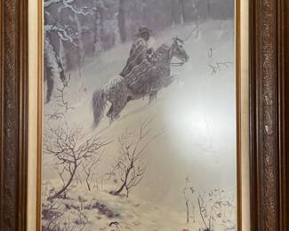 Signed Framed art print "Late Fall in the Foothills" by Jim Abeita 