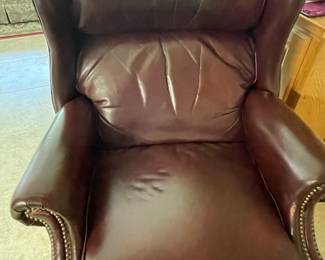 Leather Wingback Bradington-Young Recliner Chair