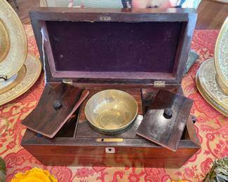 SOLD - tea caddy - 14x 6 x6