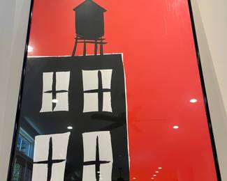 $1200 - “New York View” fine print by Tom Slaughter - unsigned, in black high gloss frame - 30 x 44