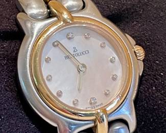 $800 - Bertolucci ladies 18k and stainless steel watch - Style 111.55.49.657 and serial 72851