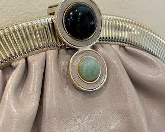 Close up of Judith Leiber purse