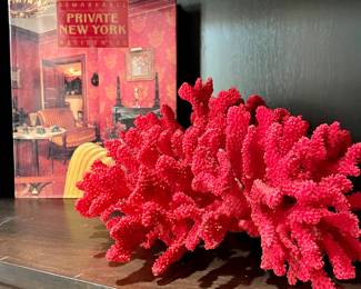 SOLD (each)- Red dyed Coral - 12 x 10 x 8 (2 available)