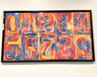 SOLD- Jasper Johns framed print; unsigned, poster quality. 