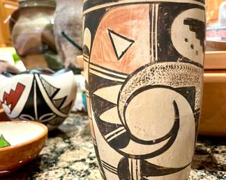 SOLD 6"h; vintage original Hopi pottery vase
