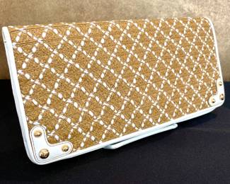 $100; 12" x 7"; Eric Javits clutch