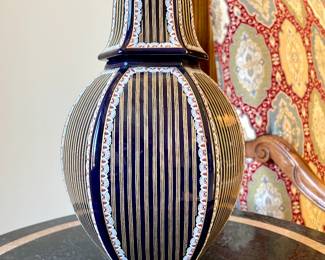 $100; 12"h; hand-adorned, Italian ceramic vase