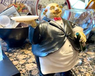 SOLD; 8"h; waiter decor