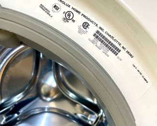 $750;  27 x 29 x 38; pair of 2018 Electrolux washer and electric dryer; you move; close up of model number