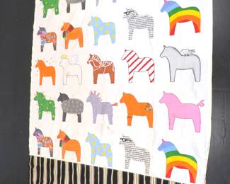Dala horse shower curtain
