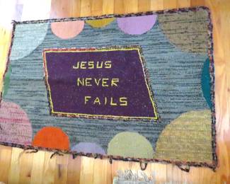 hook rug religious