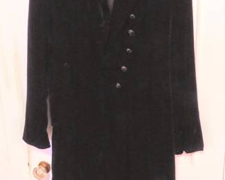 vintage black velvet opera coat