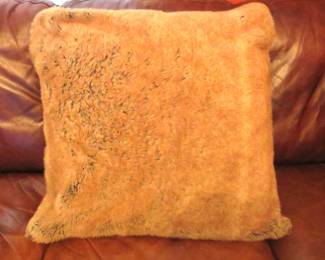 Pottery Barn giant faux fur pillow (1 of 3)