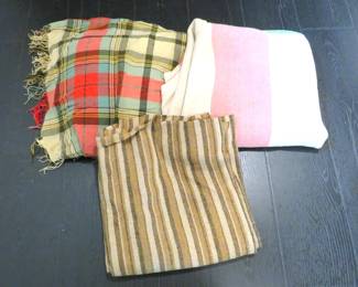 vintage blankets and fabric