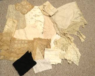 antique lace and crochet linens