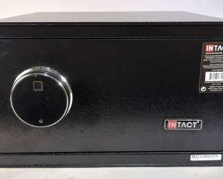 Intact Advanced Security Solutions Quick Access Biometric Keypad Safe, Combination Known, With Savior Pistol Holder Inside