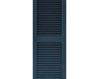 Lot 042   1 Bid(s)
PAIR New in pkg Builders Edge Blue Louvered Shutters - 15x48