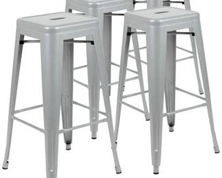 Lot 003   2 Bid(s)
STILL IN BOX Flash 30" High Bar Stool, Set of 4 in Silver 4-ET-31320-30-SV-R-GG