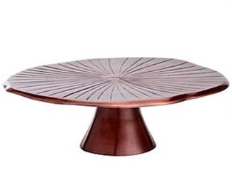 Lot 054   1 Bid(s)
Antique Copper Lily Pad Cake Stand 14½ D