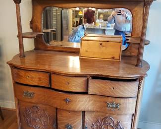 Antique Oak Server