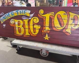 Talk about a statement…Under the Big Top large sign