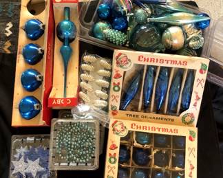 Vintage Blue Ornaments