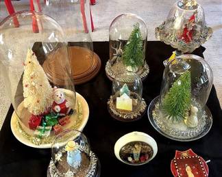 Handmade Christmas Scene Domes