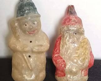 Rare Antique Santa Snowman