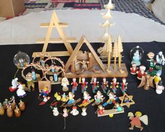 Vintage Italian German Carved Wood Christmas