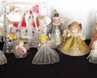 Vintage German Japanese Tulle Spun Cotton Angels