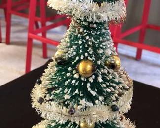 Vintage Musical Bottle Brush Tree