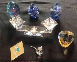 Swarovski Crystal Candle Holder, Paper Weights