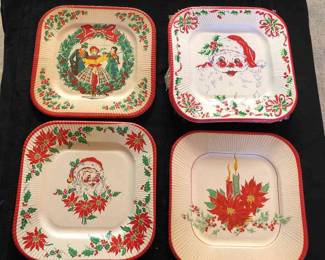 Vintage Holiday Paper Plates