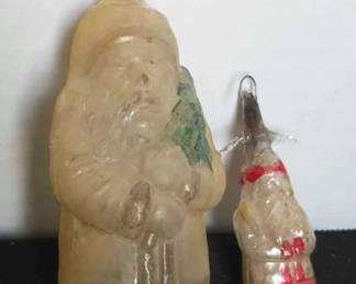 Rare Antique Santa Ornaments
