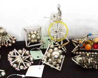 10 Antique Czech Glass Beaded