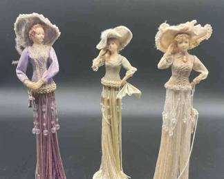 Victorian Style Half Doll Tassel Ornaments With Stands Fashion Decor