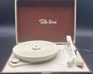 Tele Tone Rare Vintage Suitcase Record Player